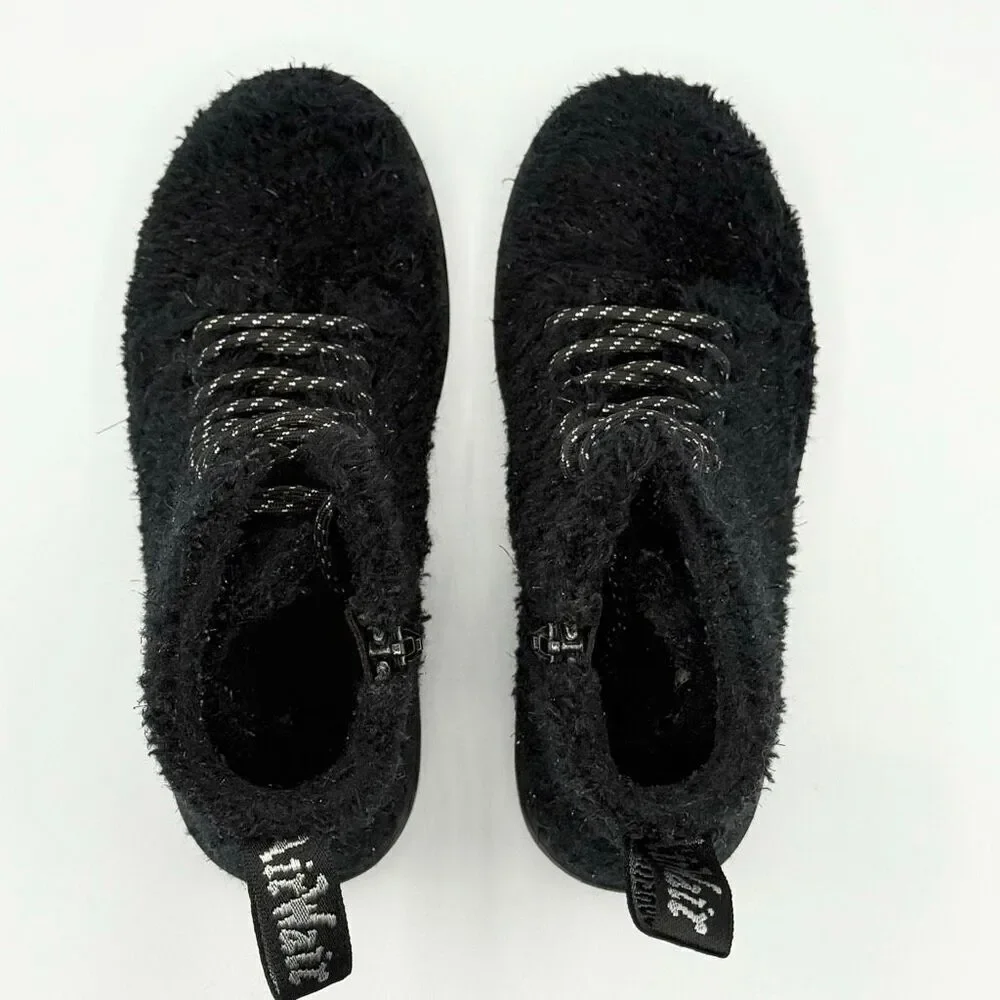 Dr. Martens Kids' 1460 Pascal Tinsel Faux Fur Boots in Black - US Big Kids 1 / E